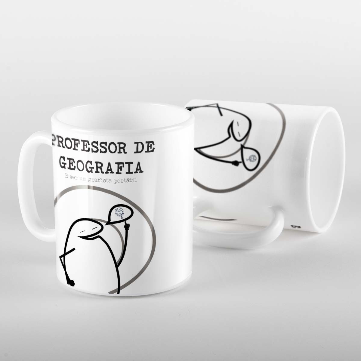 Caneca Flork Professor De Geografia Port Til Mais Brinde