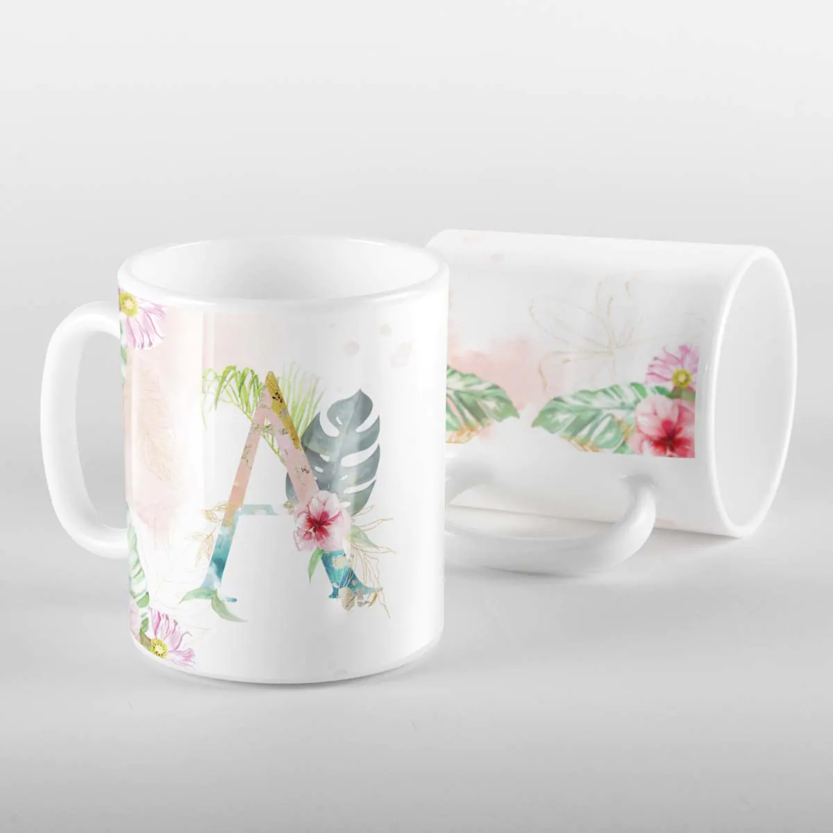 Caneca Letras Iniciais A Aquarela