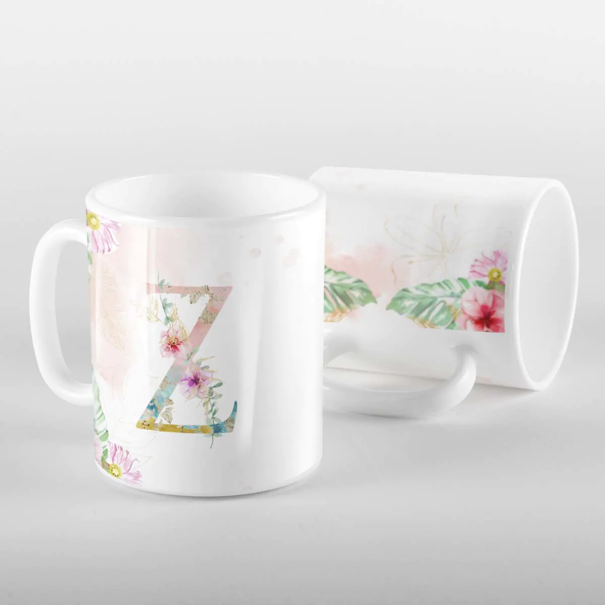 Caneca Letras Iniciais Z Aquarela