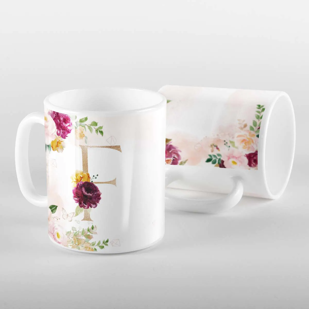Caneca Letras Iniciais F Marsala