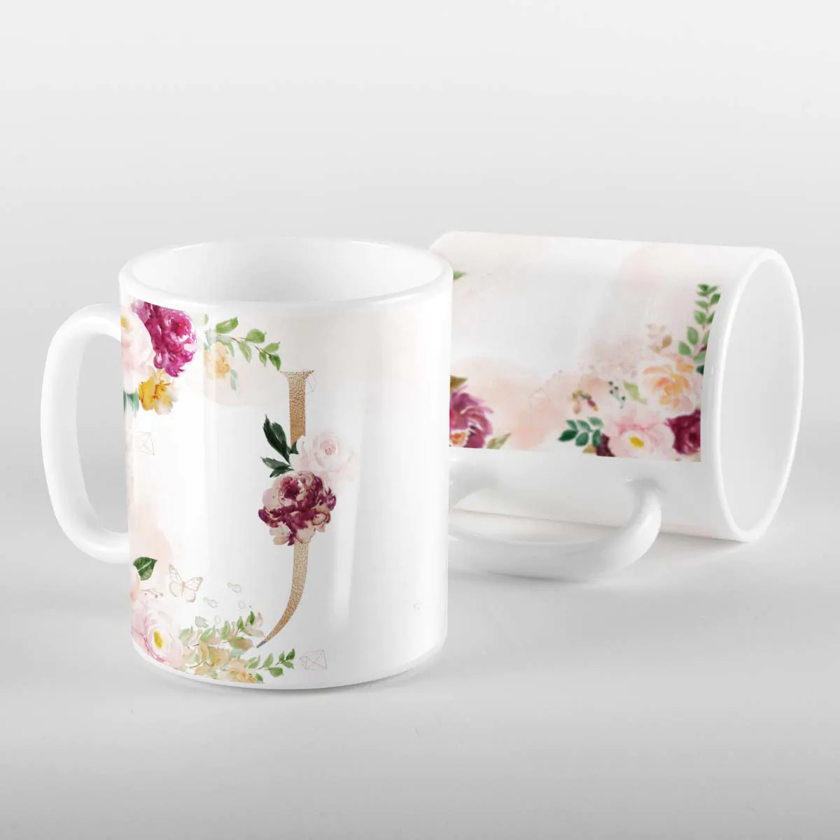 Caneca Letras Iniciais J Marsala