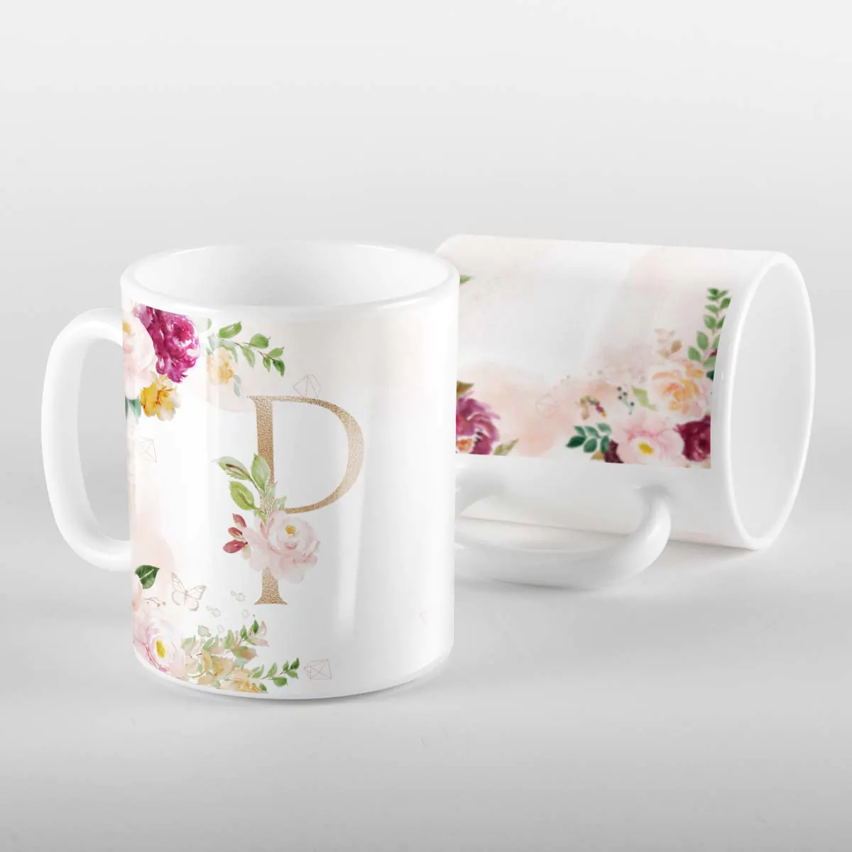 Caneca Letras Iniciais P Marsala