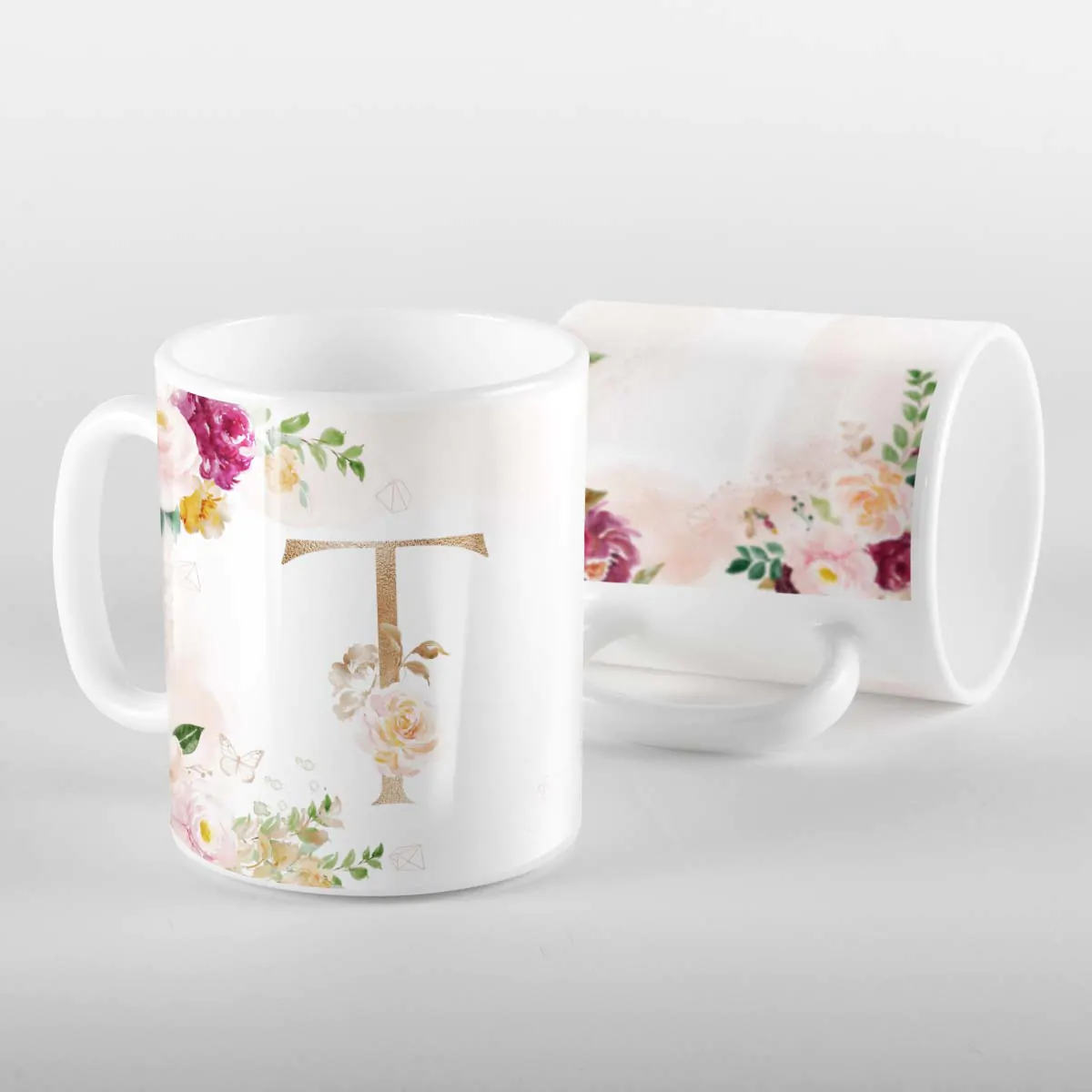 Caneca Letras Iniciais T Marsala