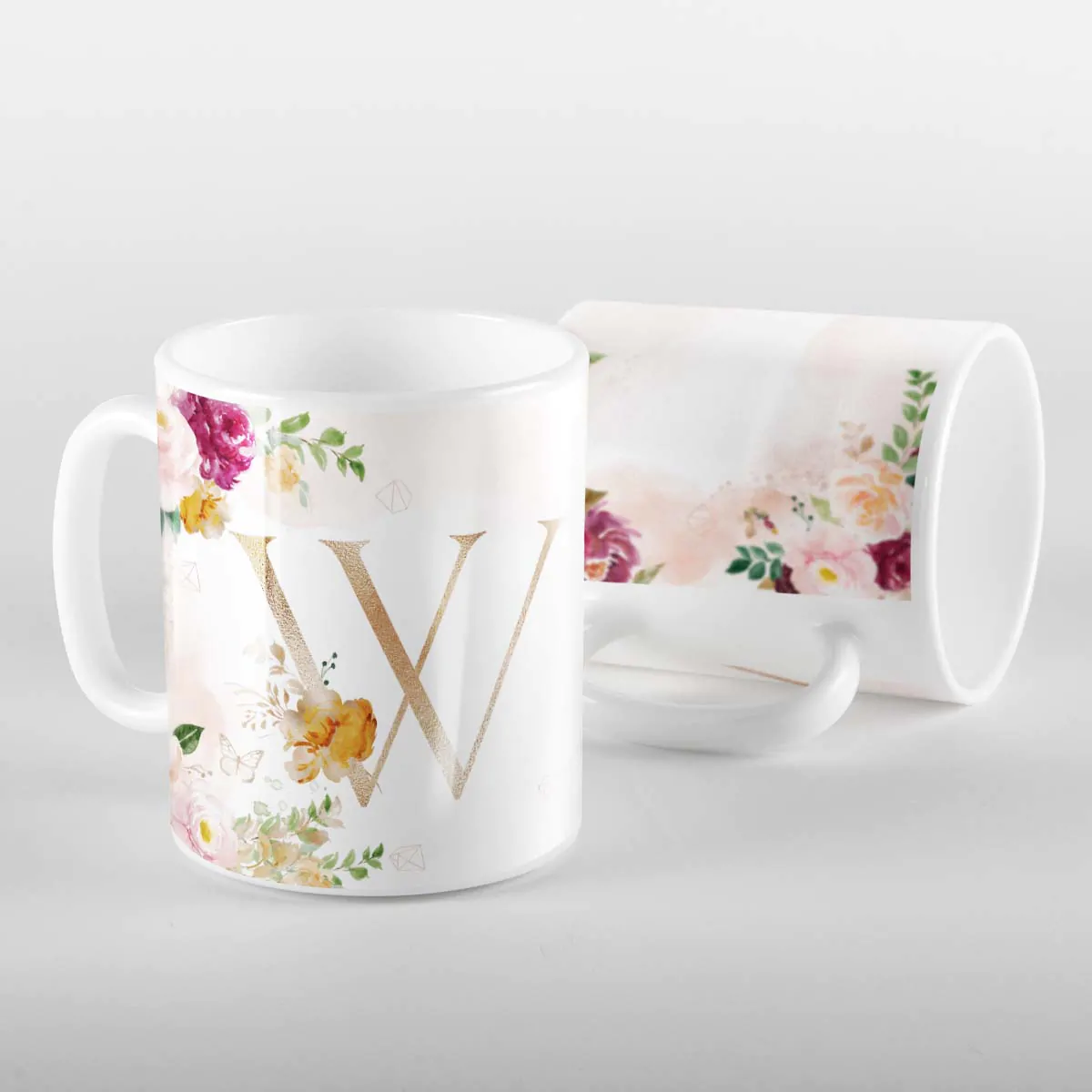 Caneca Letras Iniciais W Marsala