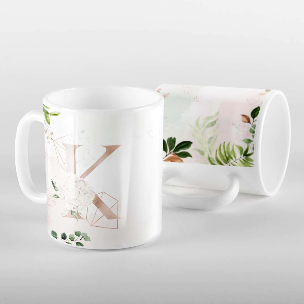 Caneca Letras Iniciais K Rose