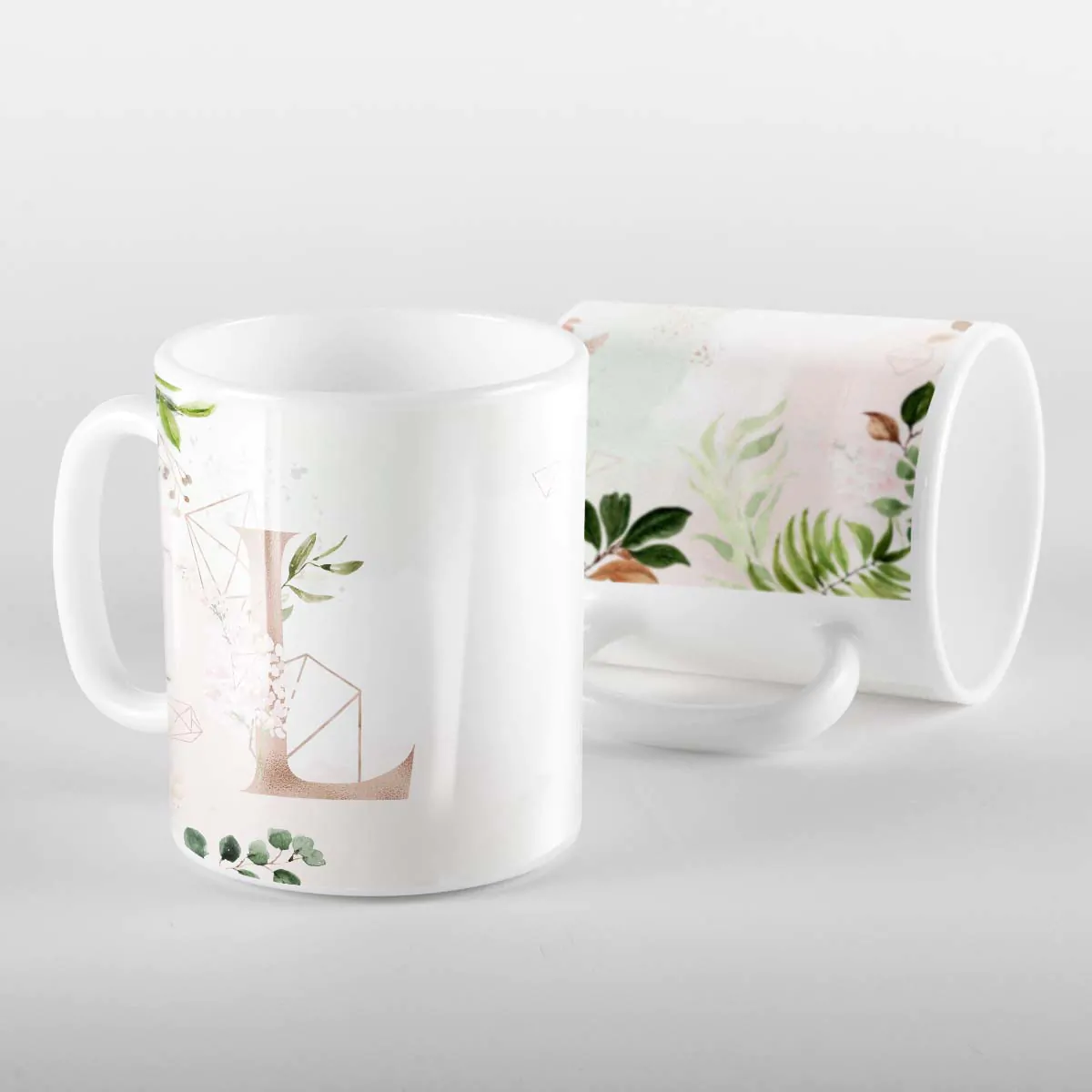 Caneca Letras Iniciais L Rose
