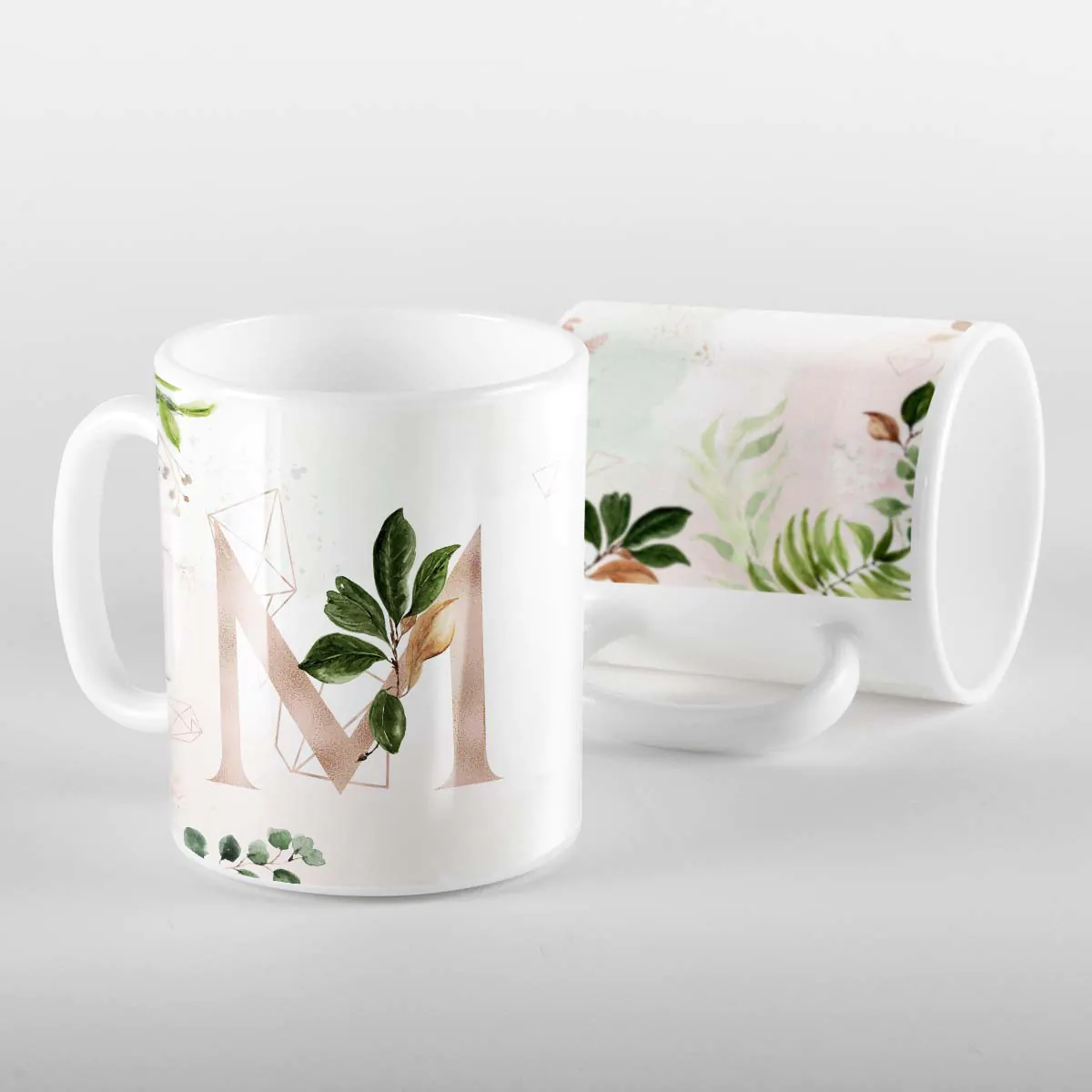 Caneca Letras Iniciais M Rose
