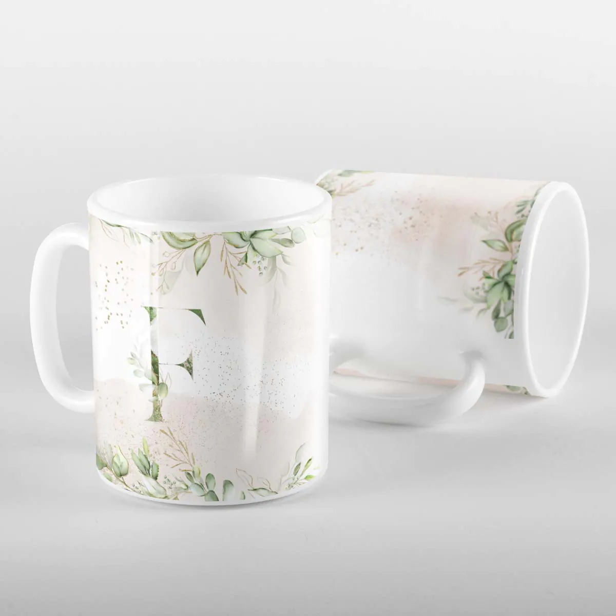 Caneca Letras Iniciais F Verde
