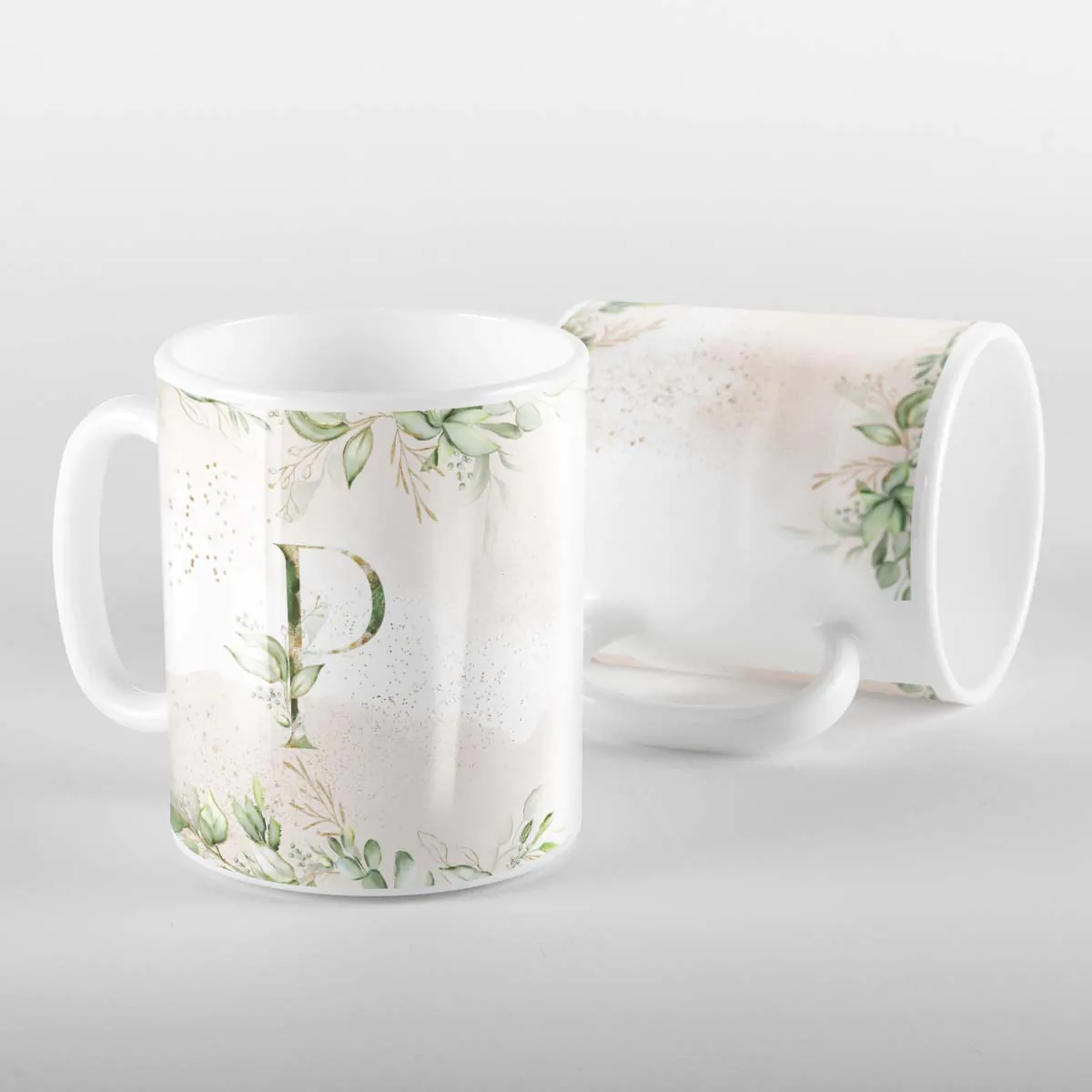 Caneca Letras Iniciais P Verde