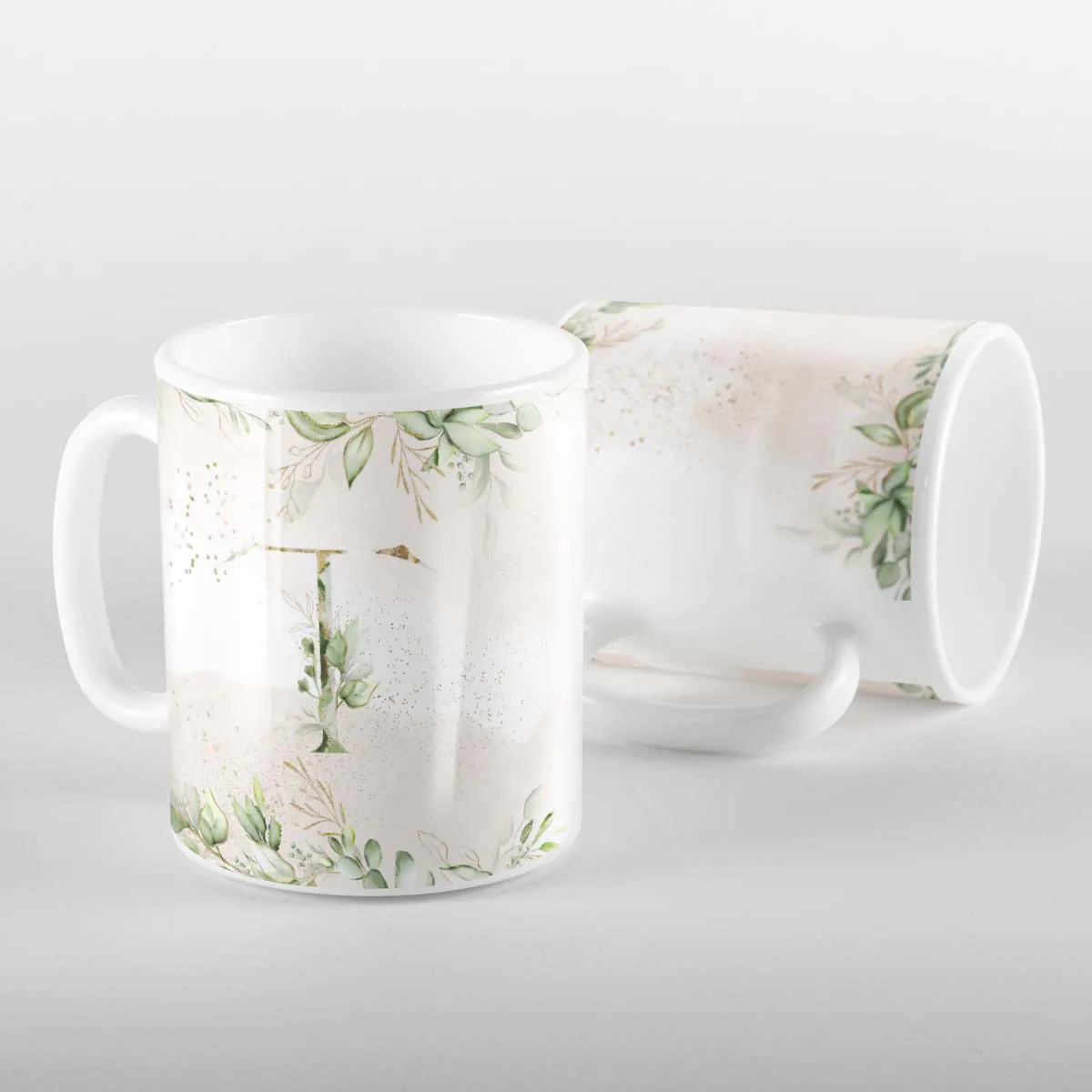 Caneca Letras Iniciais T Verde