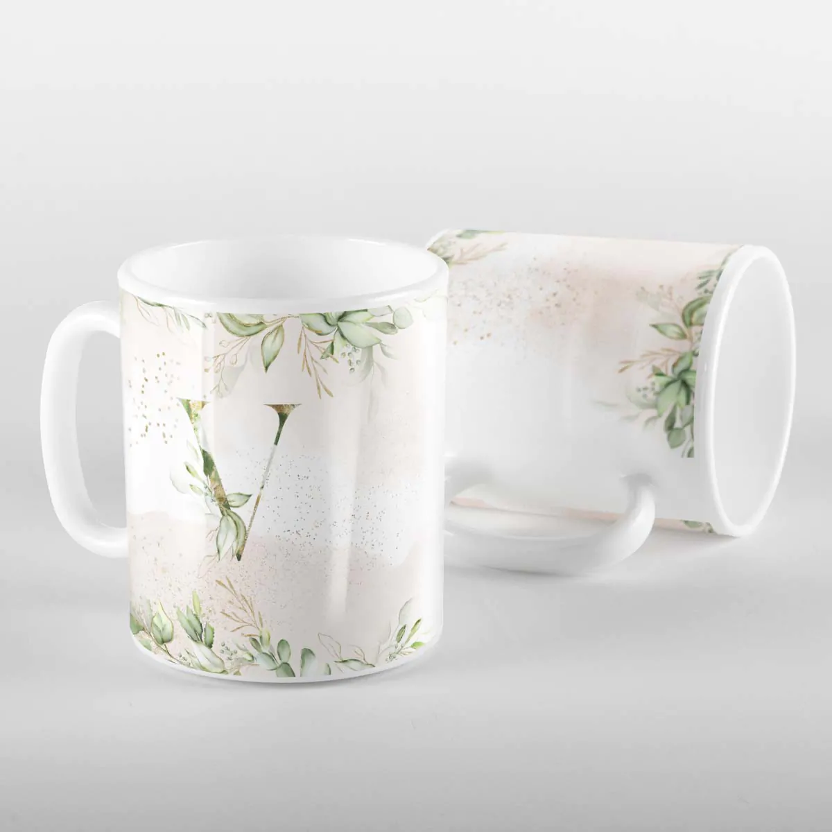Caneca Letras Iniciais V Verde