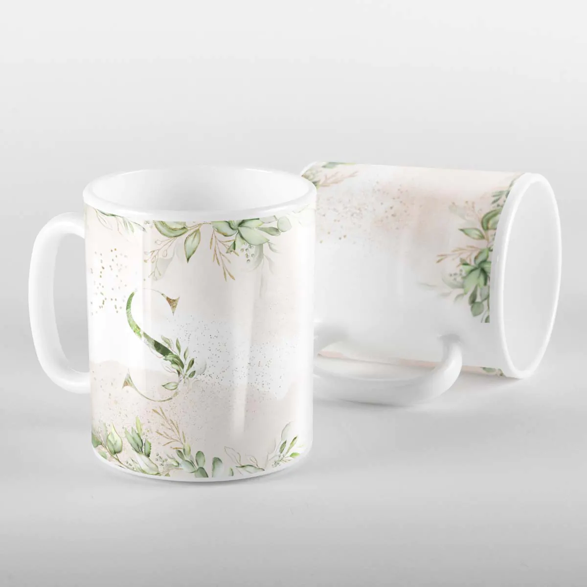Caneca Letras Iniciais S Verde