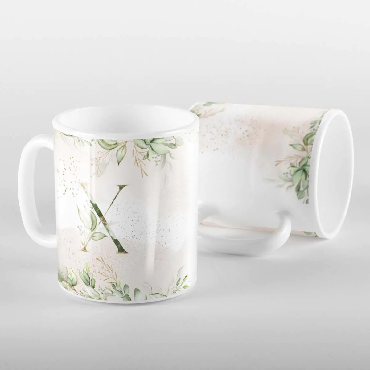 Caneca Letras Iniciais X Verde