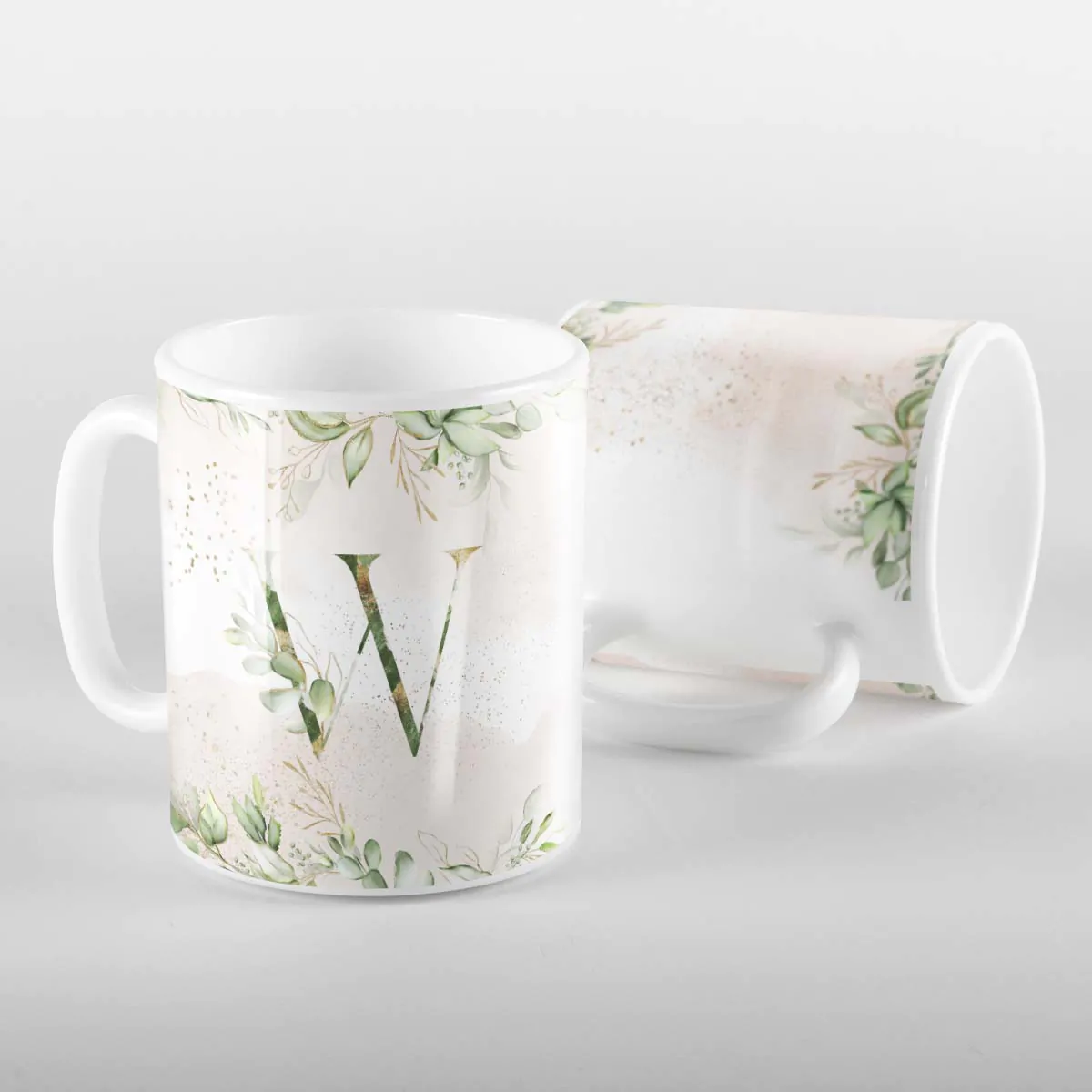 Caneca Letras Iniciais W Verde
