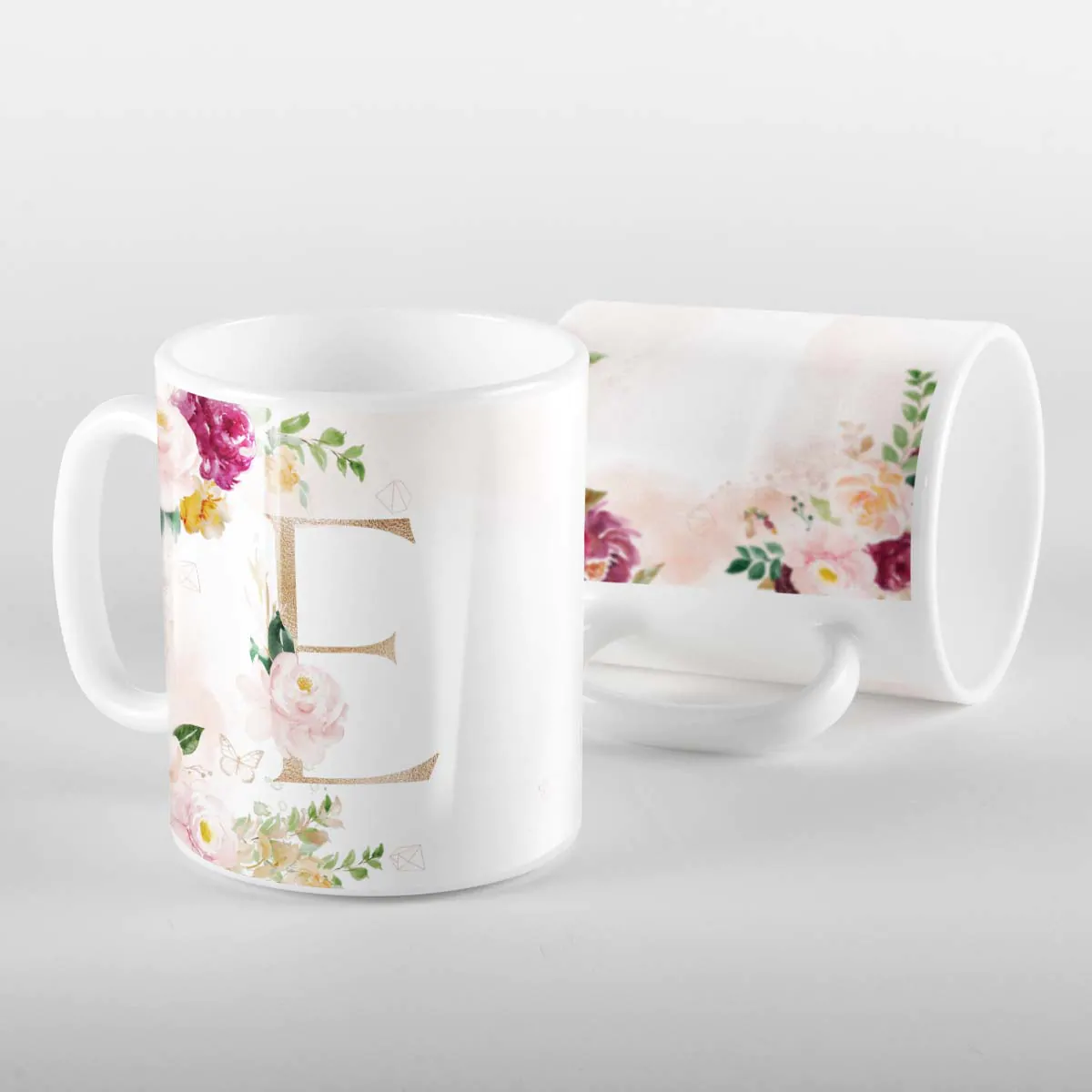 Caneca Letras Iniciais E Marsala