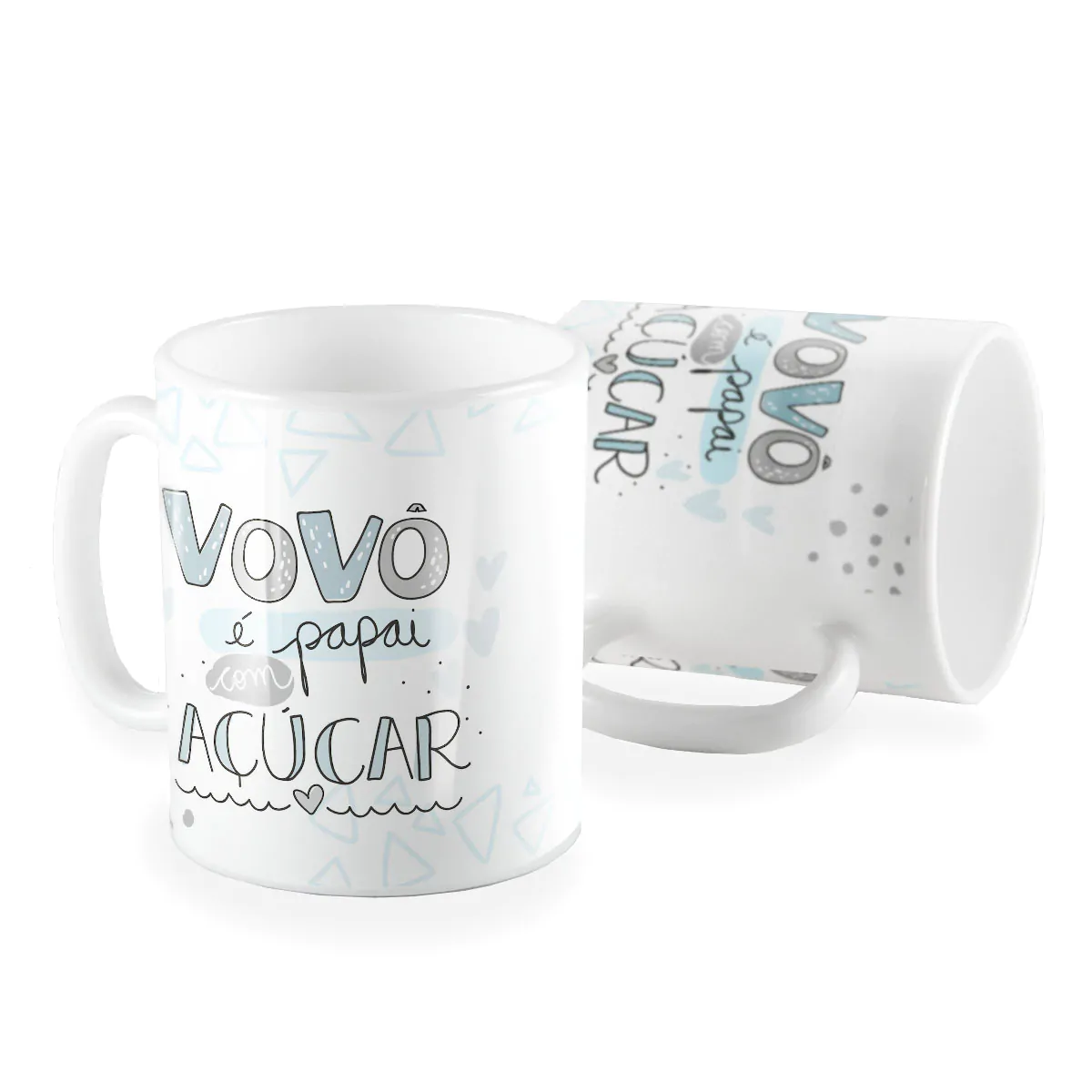 Caneca vovô é pai com açúcar azul