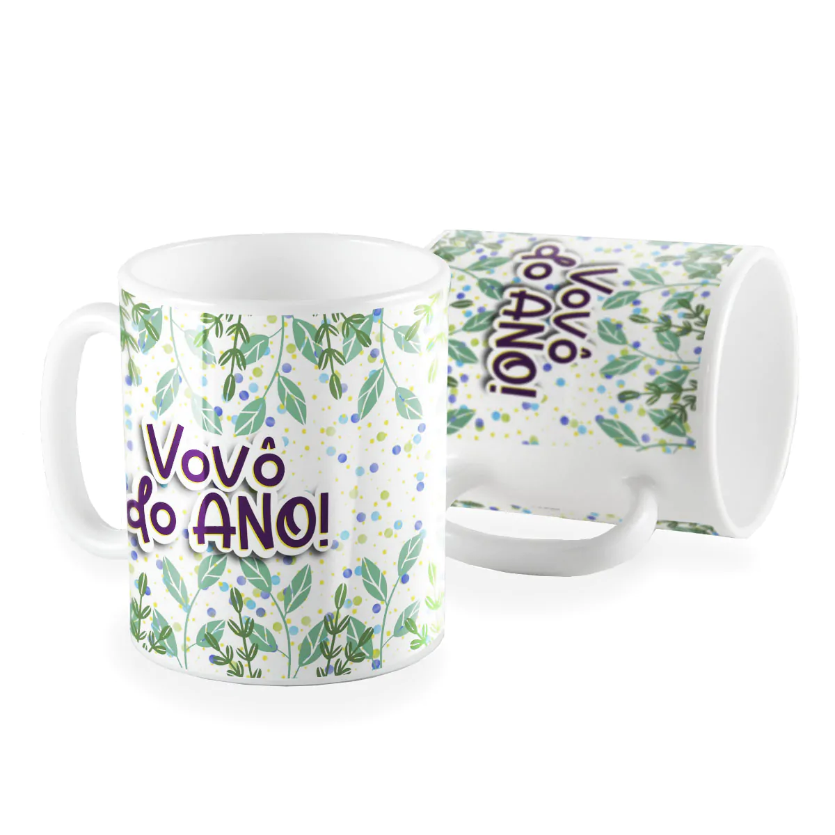Caneca vovô do ano floral