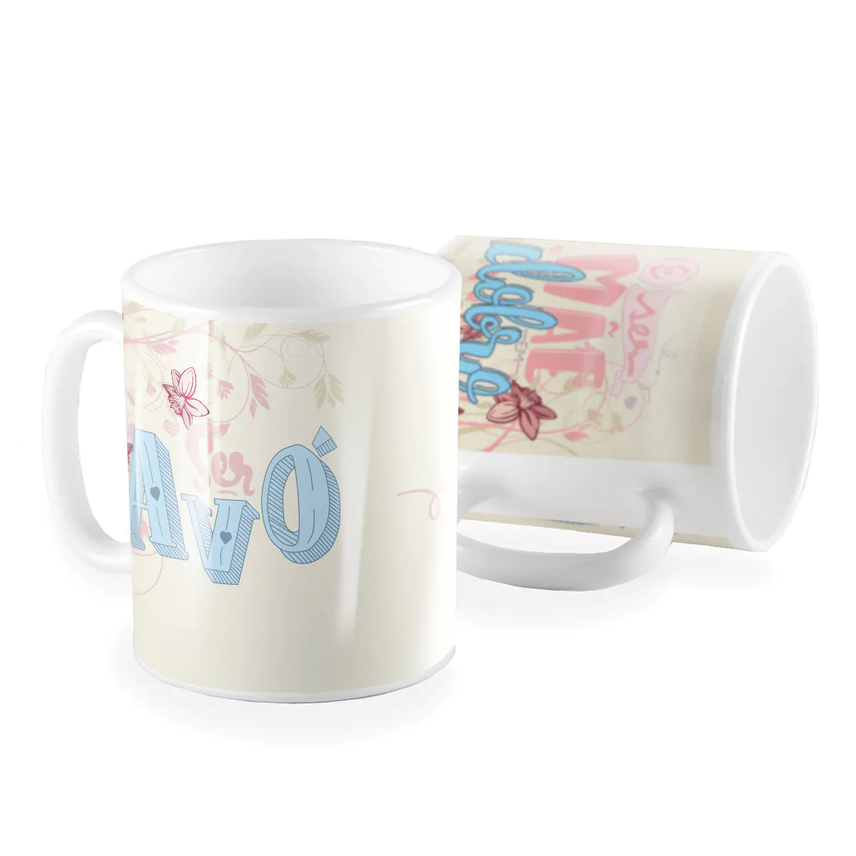 Caneca ser avó floral