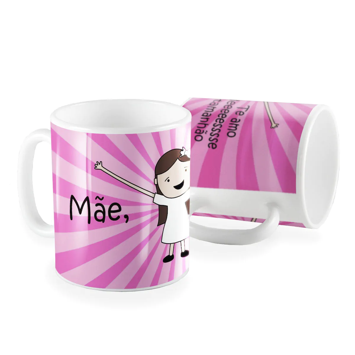 Caneca mae te amo desse tamanho menina