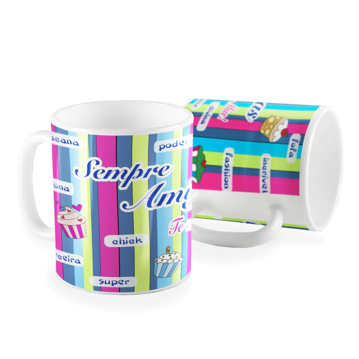 Caneca sempre amigas feliz
