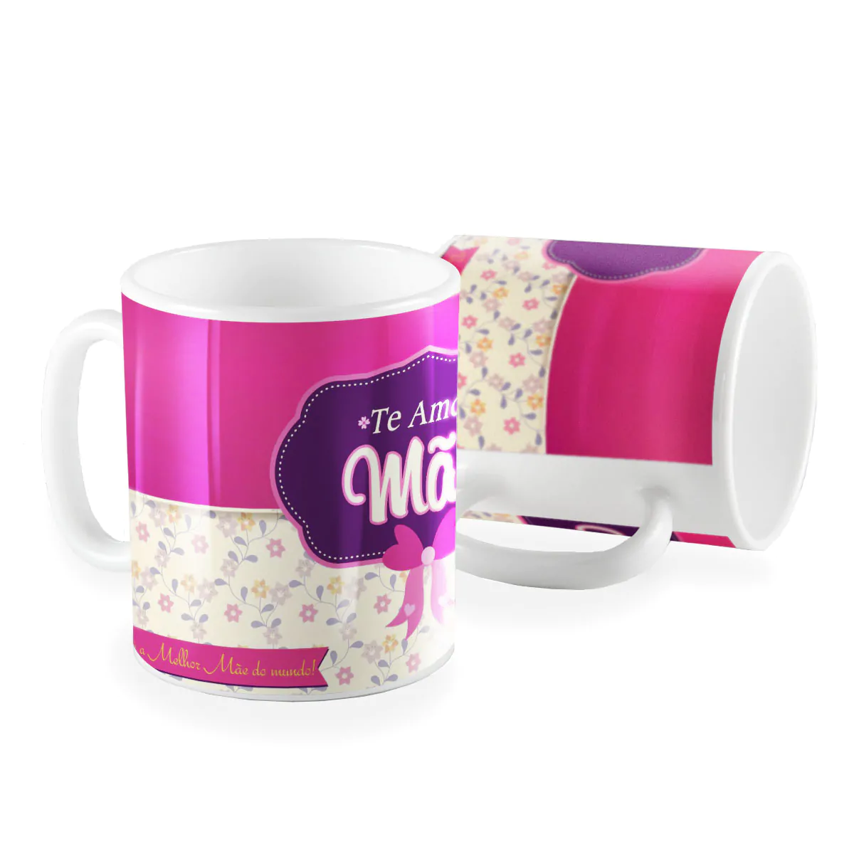 Caneca te amo mae lacinho